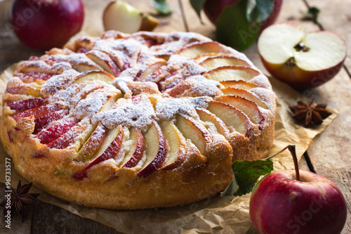 Bild auf Leinwand apple cake