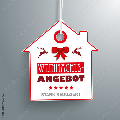 House Christmas Price Sticker