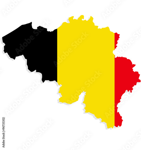 Belgische Flaggen Karte