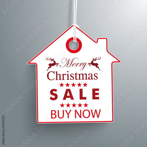 House Christmas Price Sticker