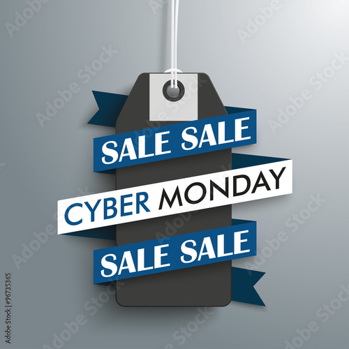 Cyber Monday Sale Price Sticker Ribbon photo