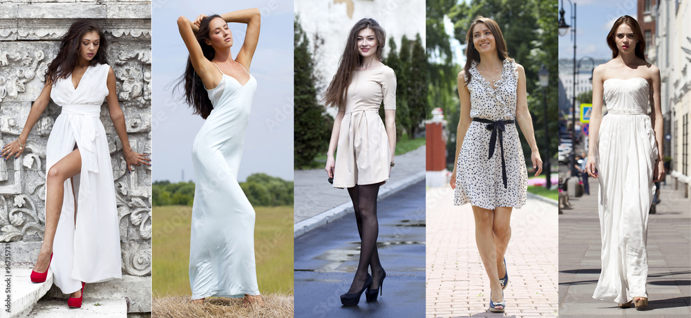 Fototapeta premium Moda uliczna, piękne młode kobiety