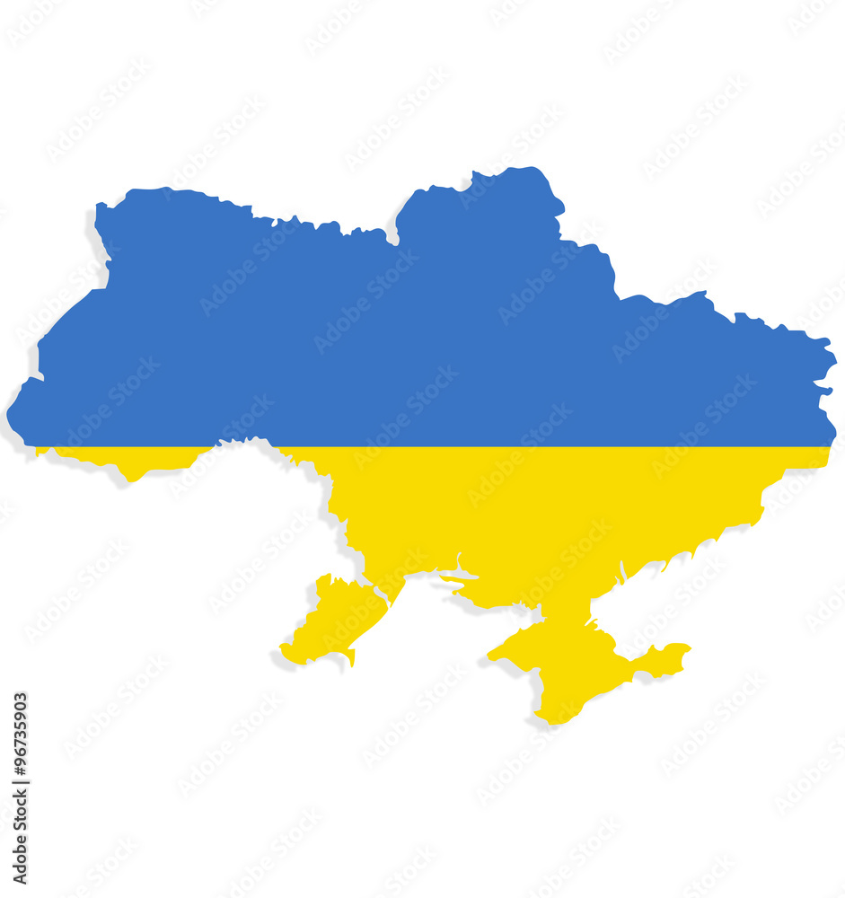 Ukrainische Karten Flagge Stock Vector | Adobe Stock