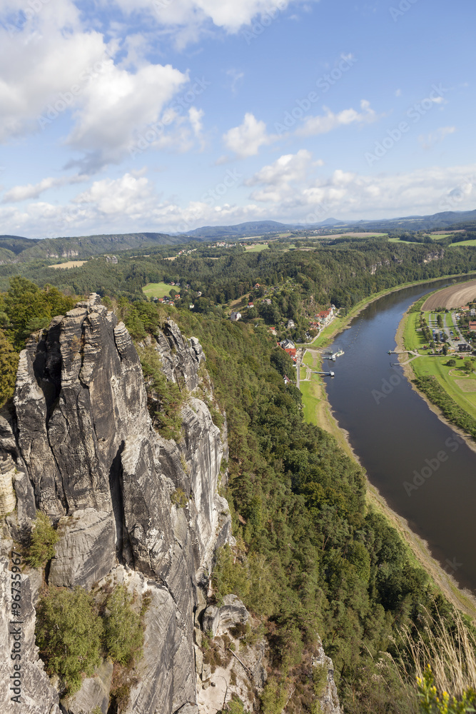 Natural Park Bastei. Elbe. Saxony. Germany.