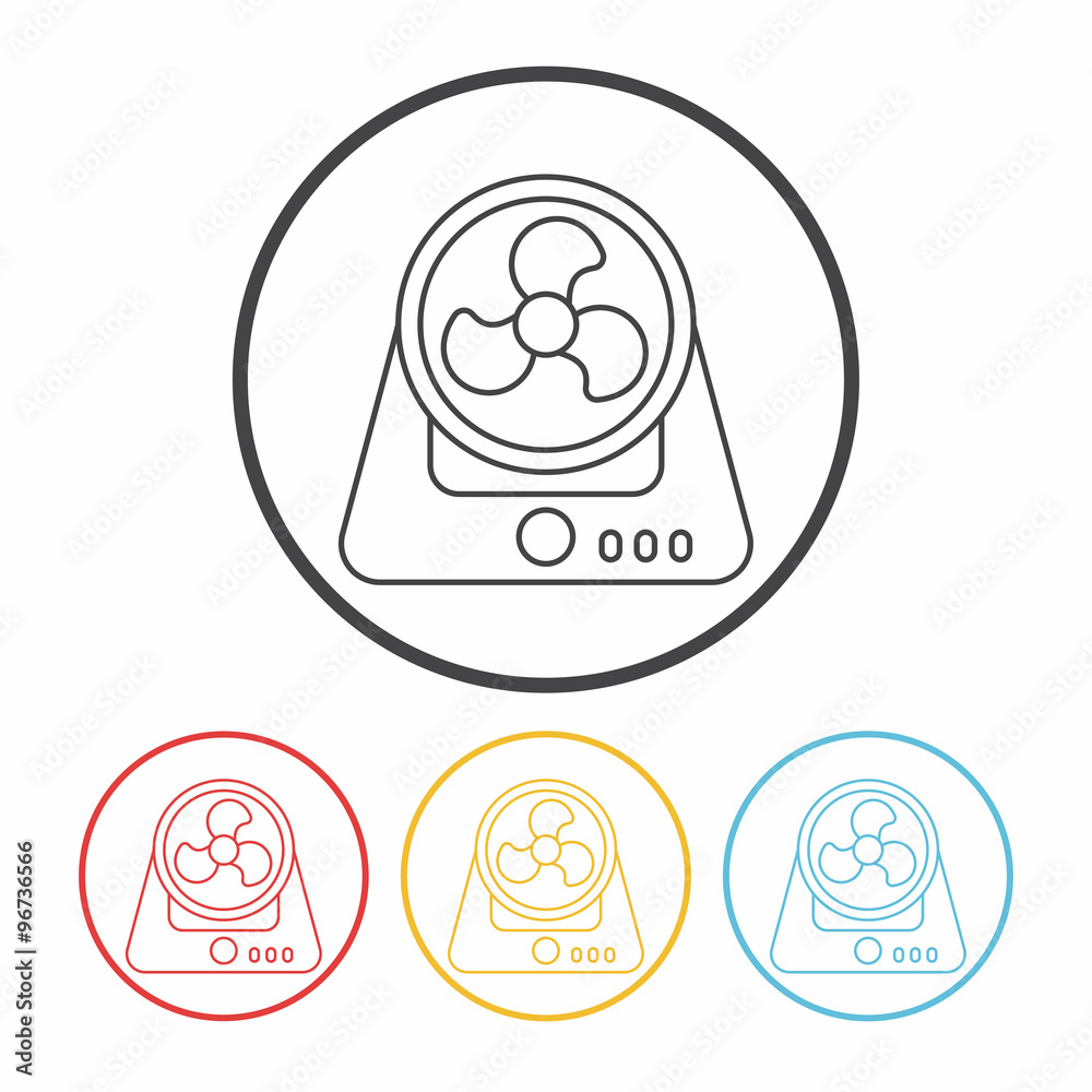 electric fan line icon electric fan line icon