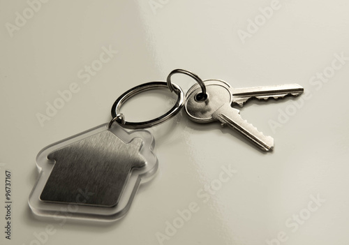 House keys with house keyring