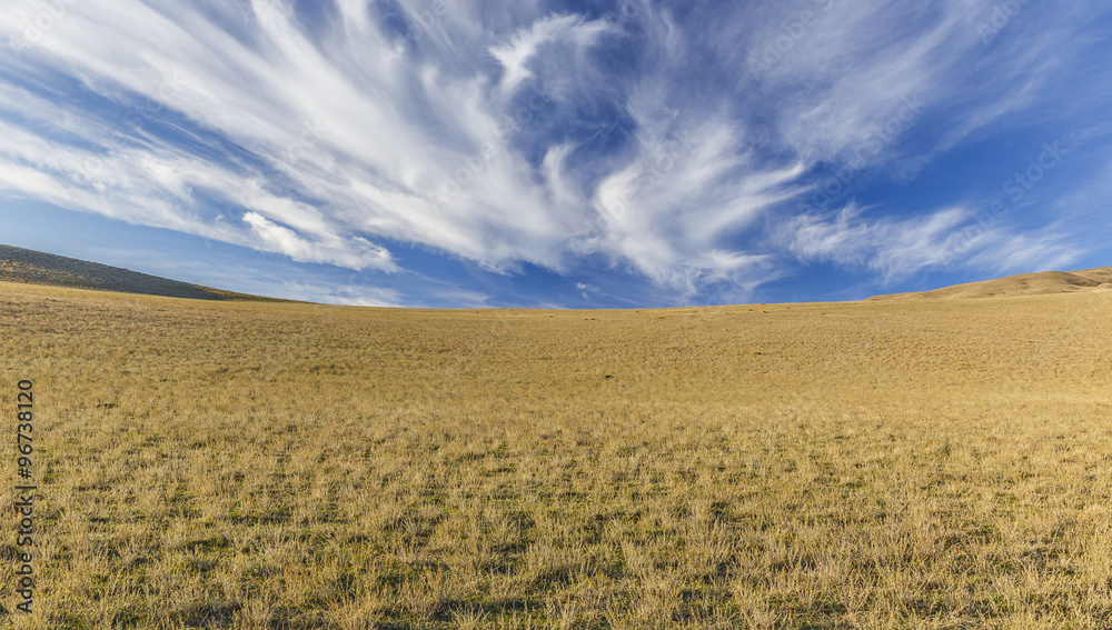 Cirrus clouds in the mountains Khizi.Azerbaiajan