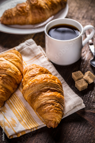 Coffee and croissant