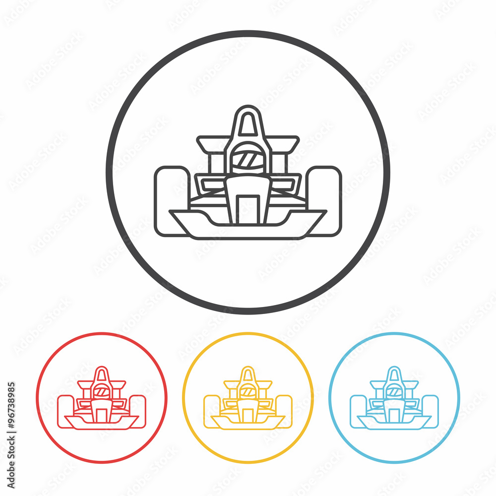 Fototapeta premium race car line icon