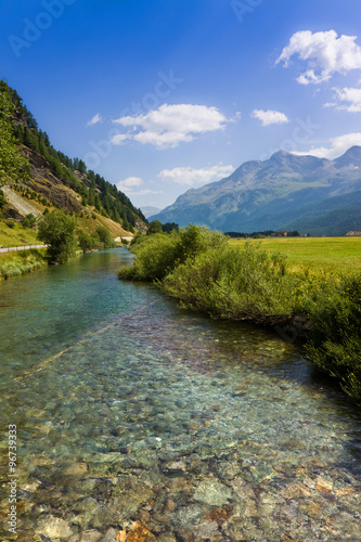 Walking around Sils Lake in Engadine Valley - (Switzerland - Europe) photo