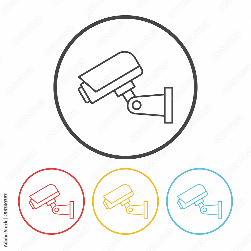surveillance line icon surveillance line icon