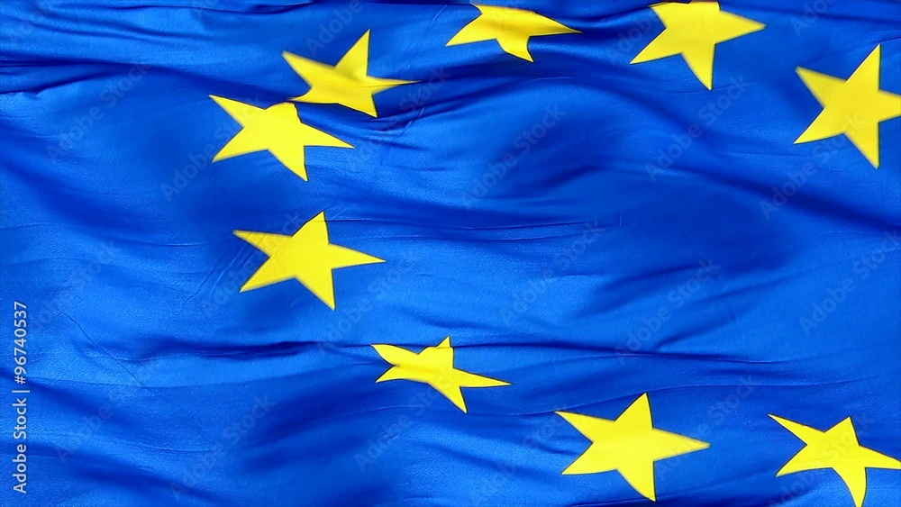 Flag Of The European Union Closeup Flag Of The European Union Closeup