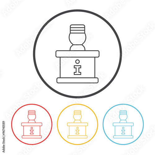 hotel bellman line icon photo