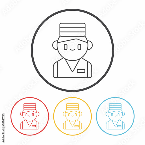 hotel bellman line icon
