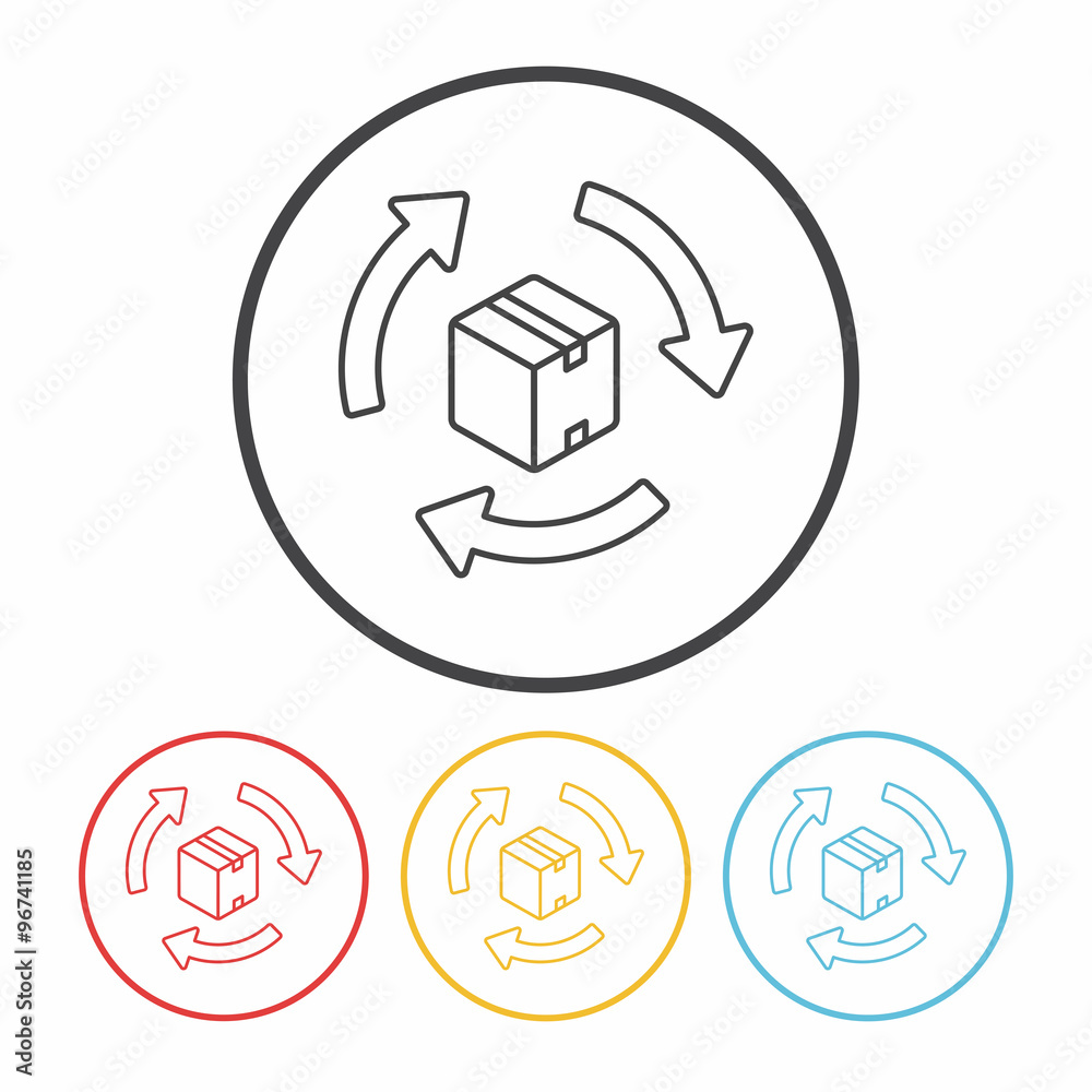 logistics freight line icon