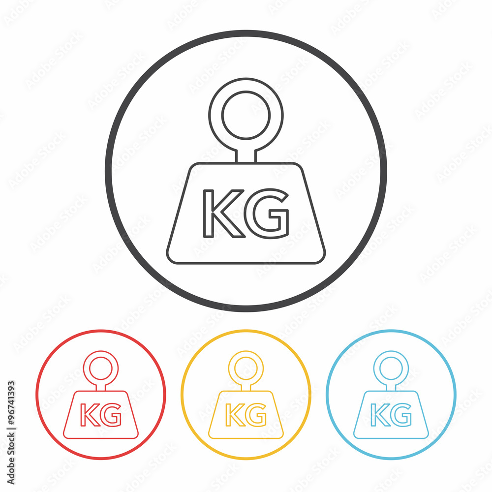 weight machine line icon