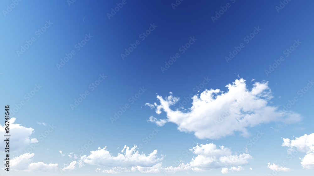 Cloudy blue sky abstract background, 3d illustration, not a phot
