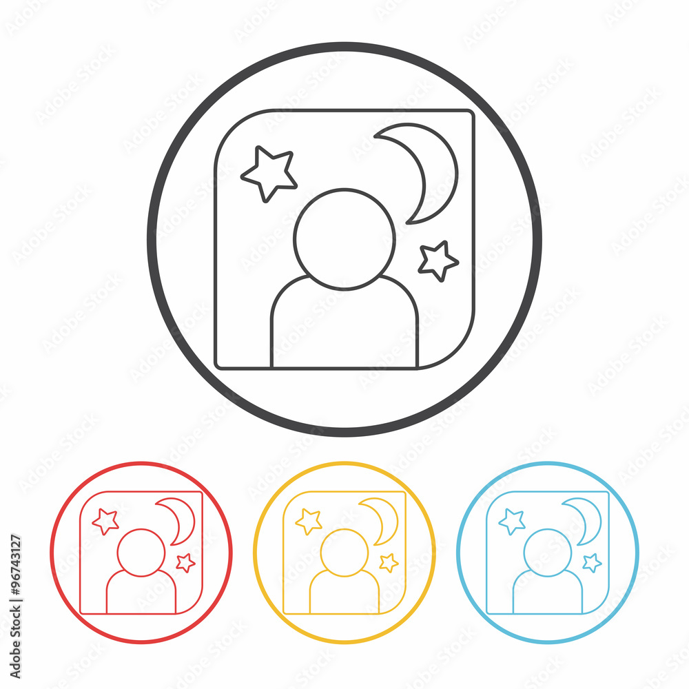 camera night mode line icon camera night mode line icon