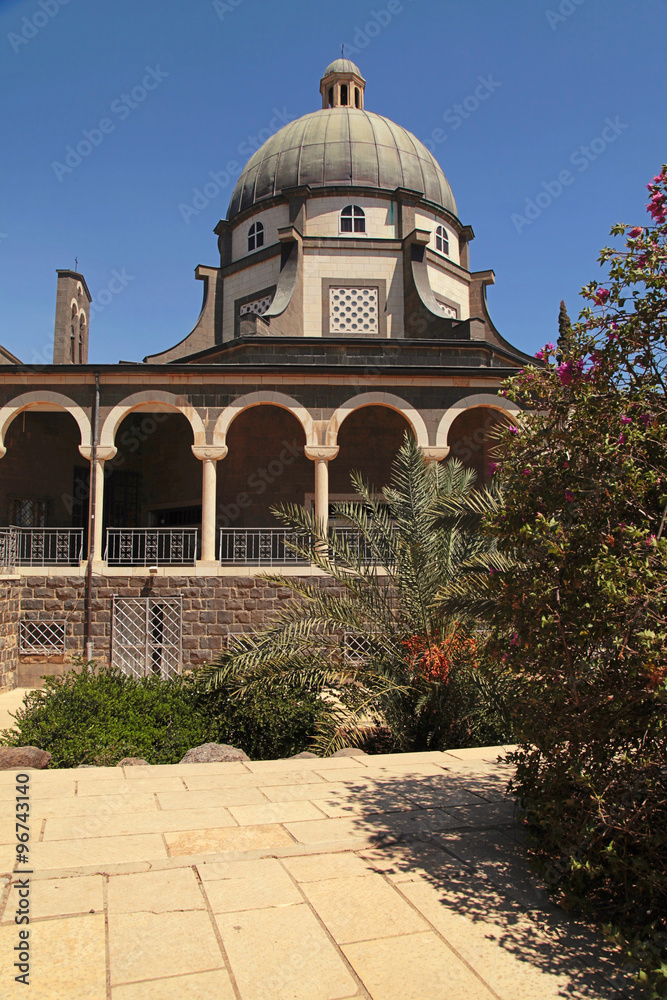 Church of the Beatitudes on the Mount of the Beatitudes, Israel,