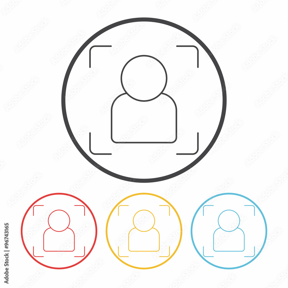 Camera autofocus line icon Camera autofocus line icon