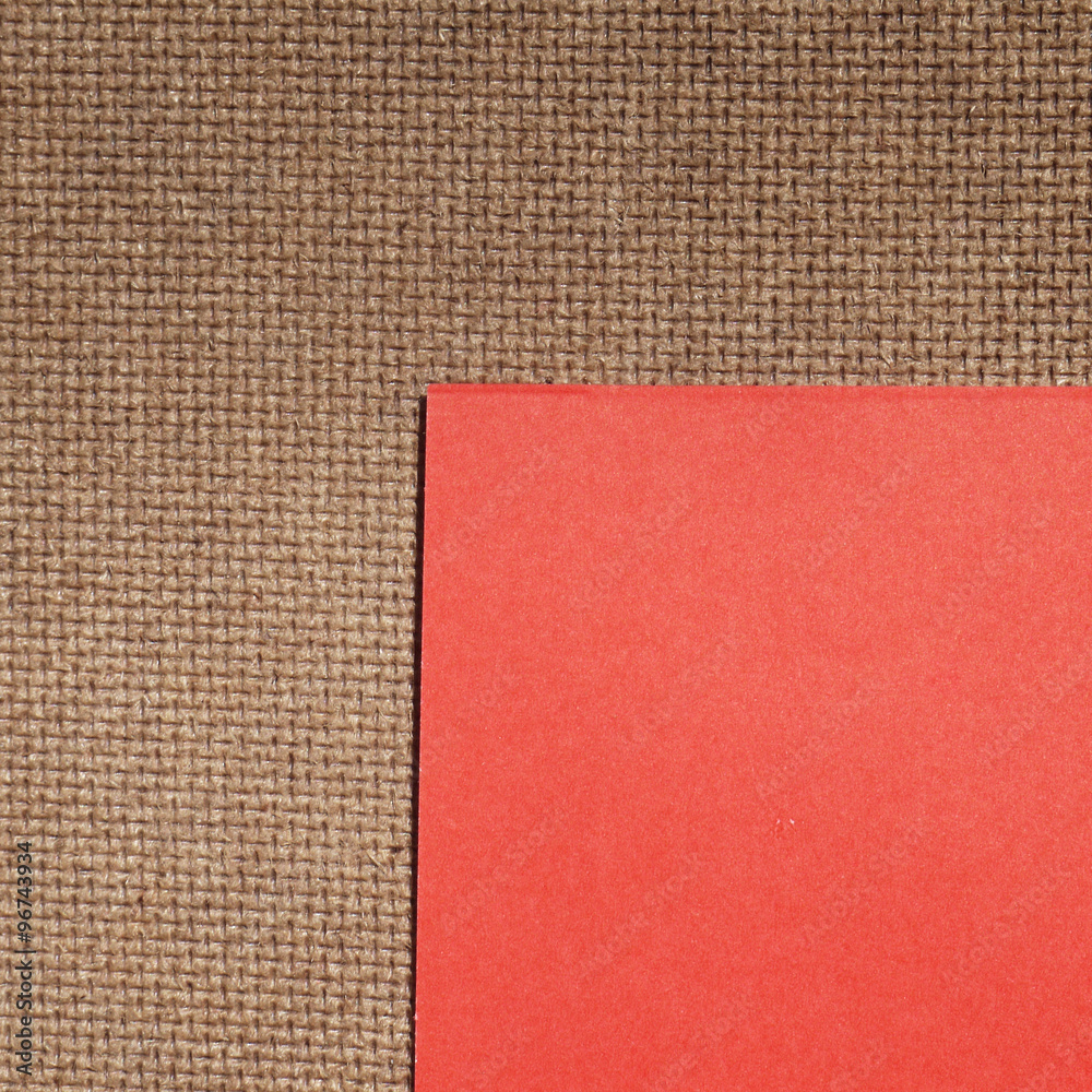 Fototapeta premium Red Paper on wood
