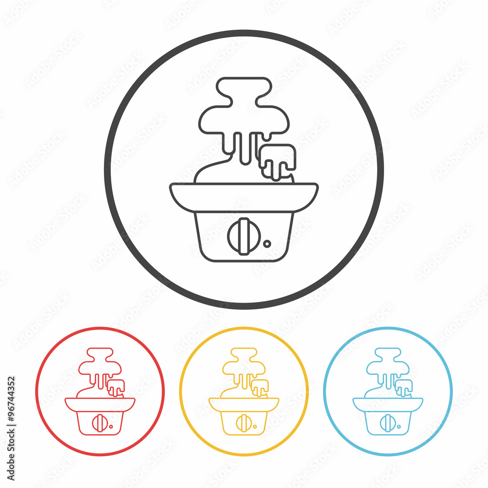 chocolate fountain line icon chocolate fountain line icon