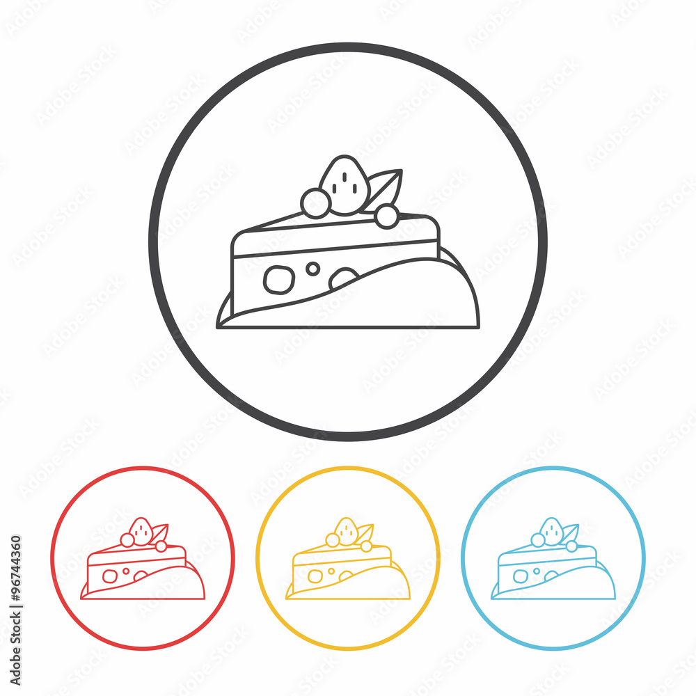 dessert cake line icon dessert cake line icon