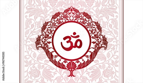 aum syllable, paisley design ,Hinduism, India