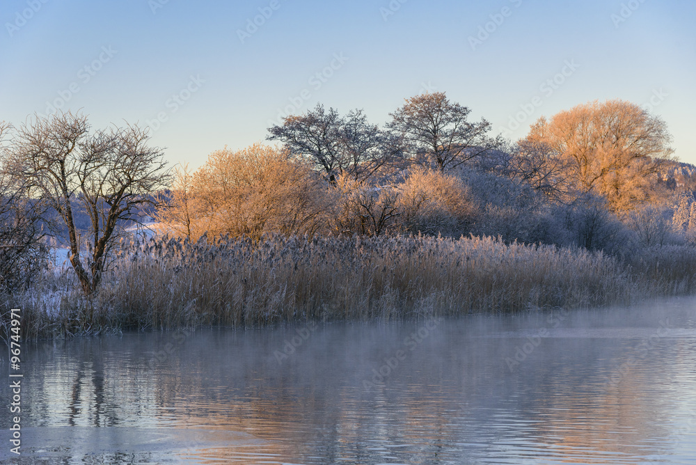 frühwinterliche Stimmung am Weiher frühwinterliche Stimmung am Weiher