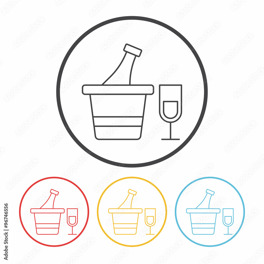 champagne line icon champagne line icon