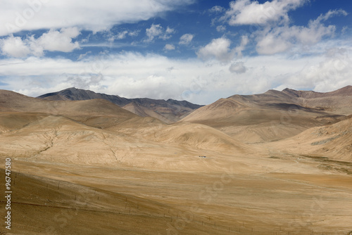 Mountain along the Karakoram Highway that link China  Xinjiang province  with Pakistan via the Kunjerab pass