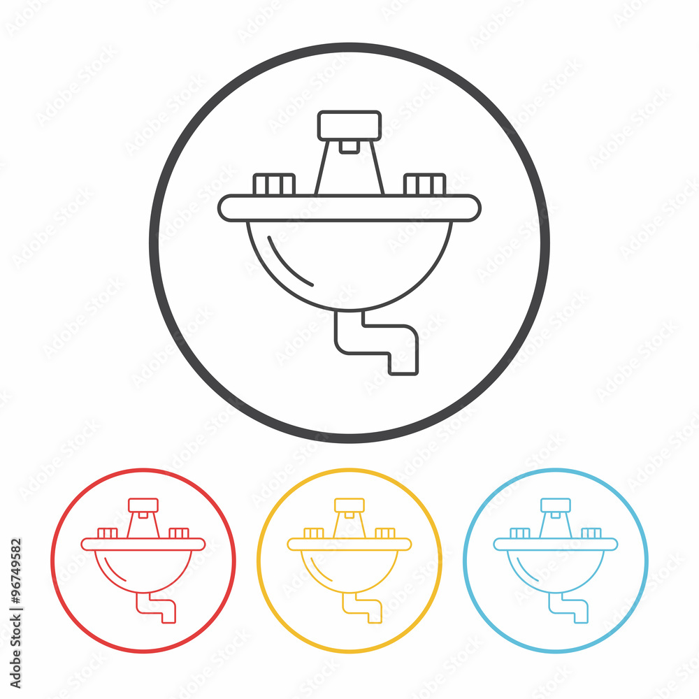 Sink line icon Sink line icon