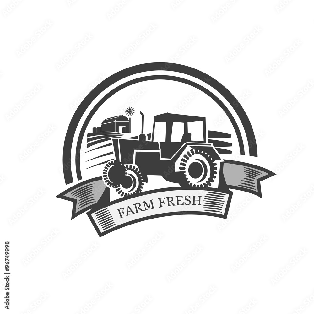 Fototapeta premium Fresh from the farm product grunge rubber stamp, vector illustration