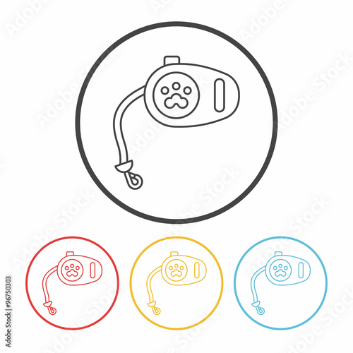 dog lead line icon