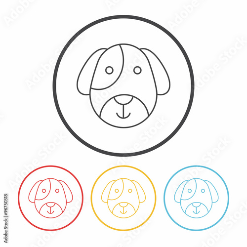 pet dog line icon