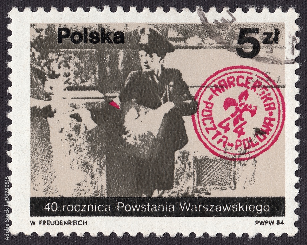 Postage Stamp Poland 1984 Warsaw Uprising A Insurgent Transfering Mail   1000 F 96750515 V5qNJLea1rCgWiyRm768JgXg7tkfJN64 