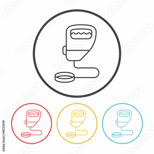 dog lead line icon