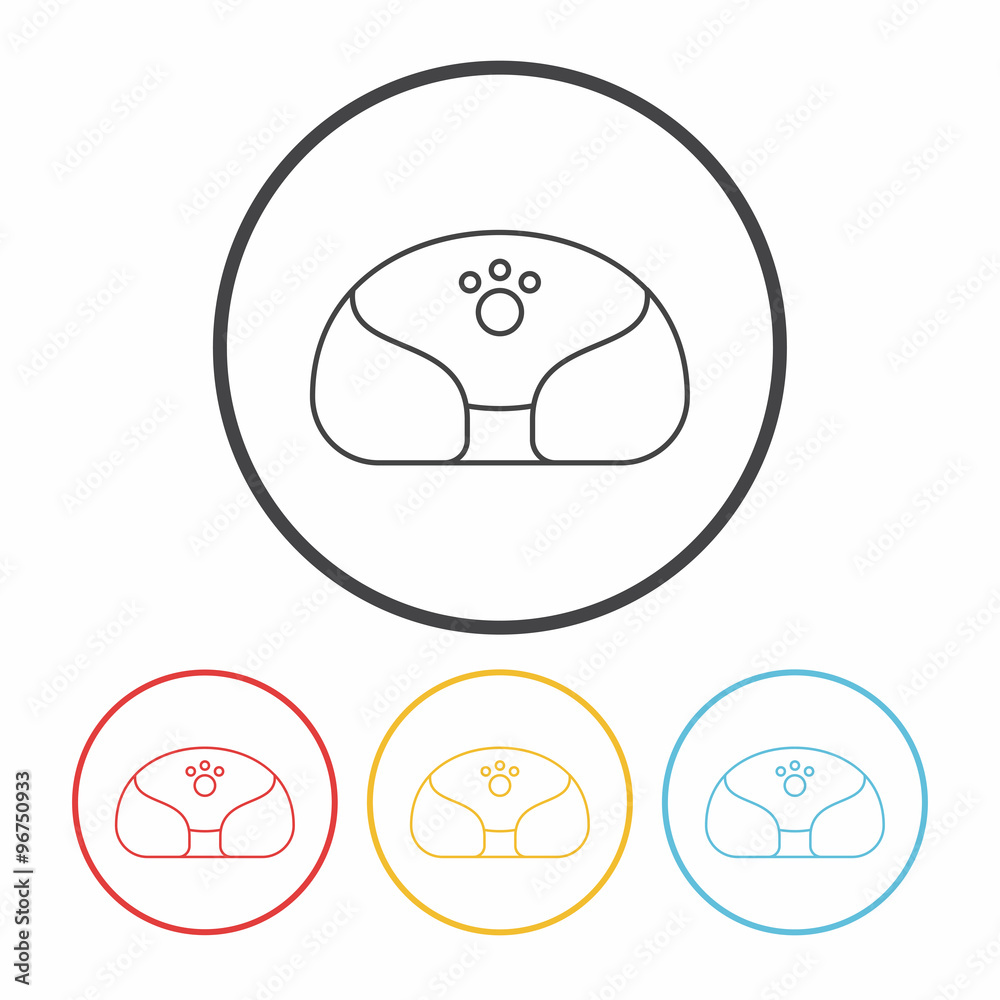 pet pillow line icon