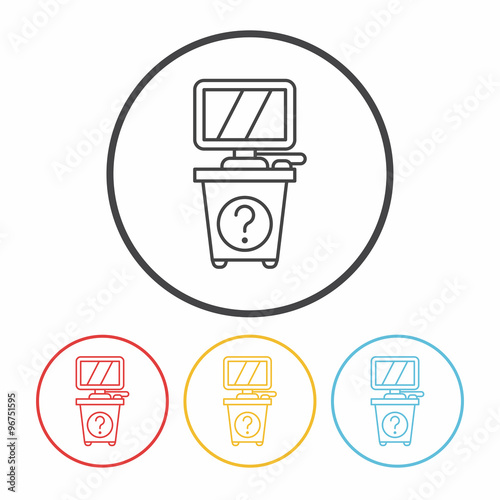 information desk line icon