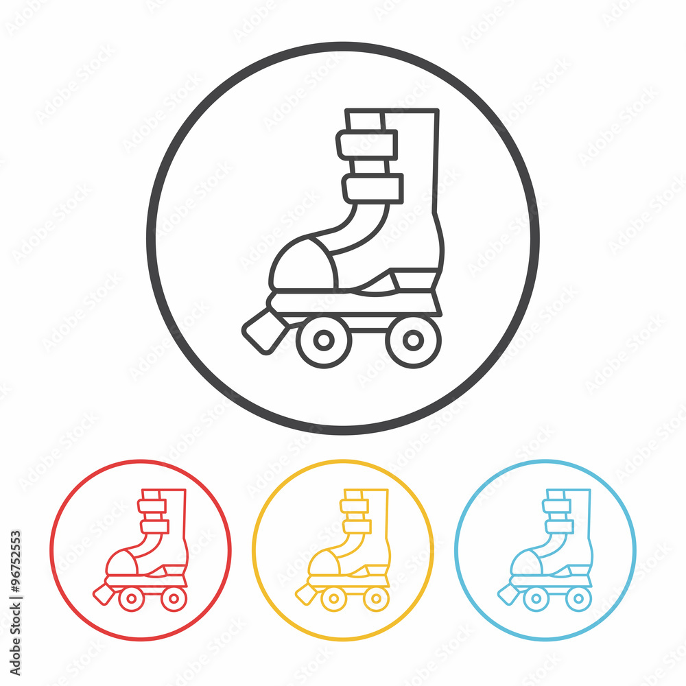roller skate line icon roller skate line icon