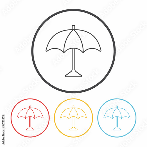 umbrella line icon