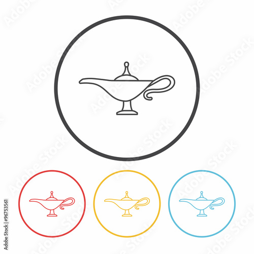 Magic Lamp line icon