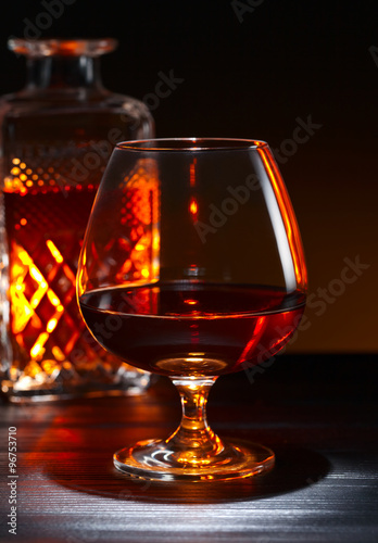  brandy on black wooden table