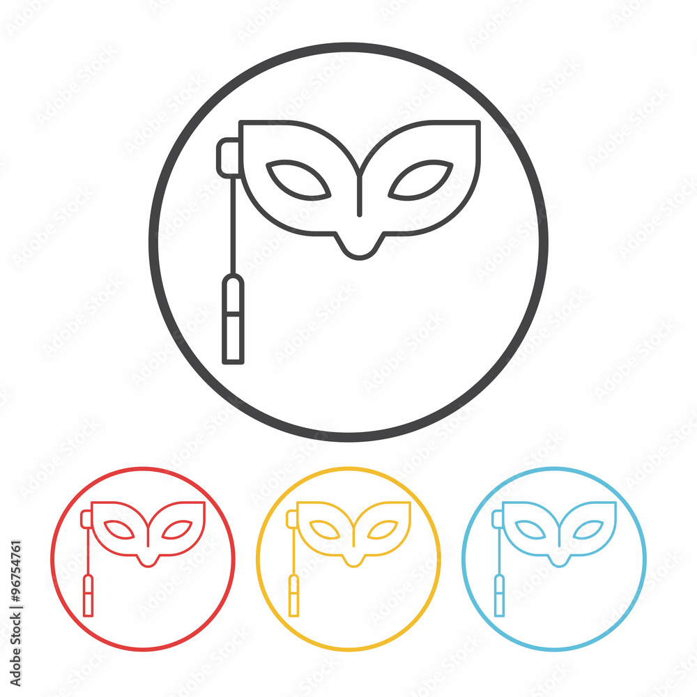 Obraz premium party mask line icon