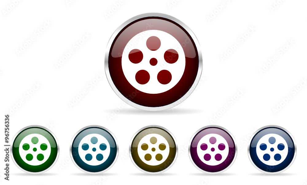 movie vector icon set