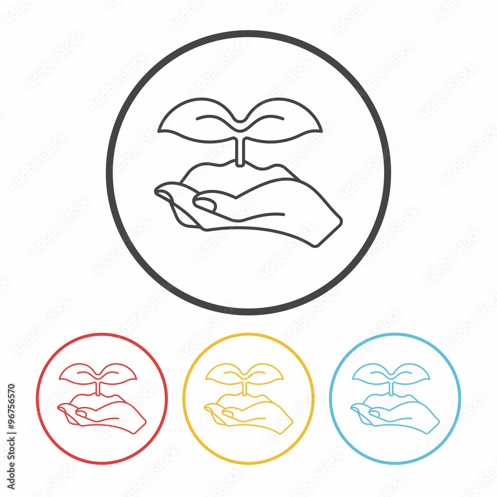 Fototapeta premium seed line icon