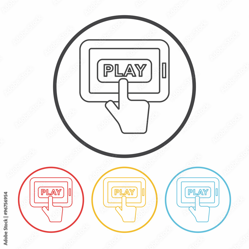Handheld game consoles line icon Handheld game consoles line icon