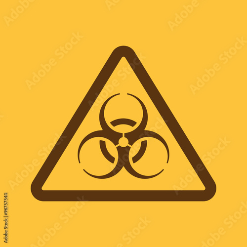 The biohazard icon. Biohazard symbol. Flat