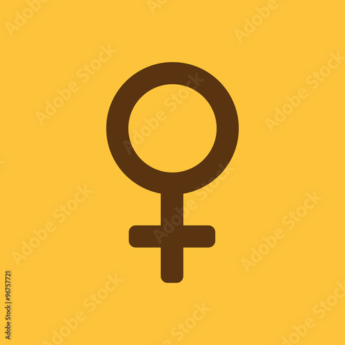 The women icon. Female symbol. Flat