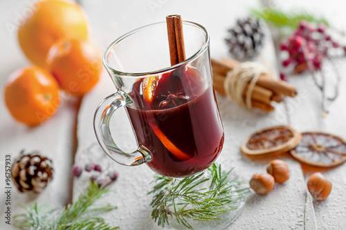  Mulled wine, traditional winter hot drink